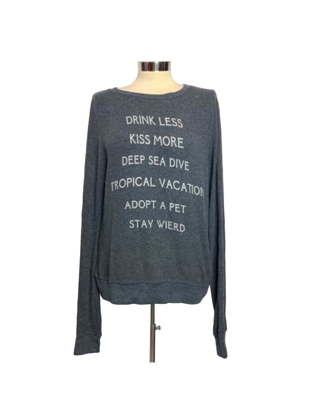 Wildfox drink less kiss more jumper sweatshirt